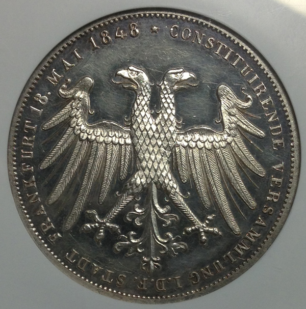 ドイツ、フランクフルト2グルデンプルーフ銀貨について