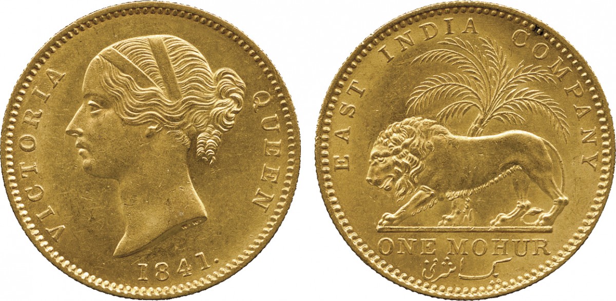 英国領インドのモハール金貨とビクトリアソブリン金貨について