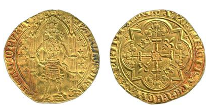 フランス王シャルル5世と6世のアンティークコインについて