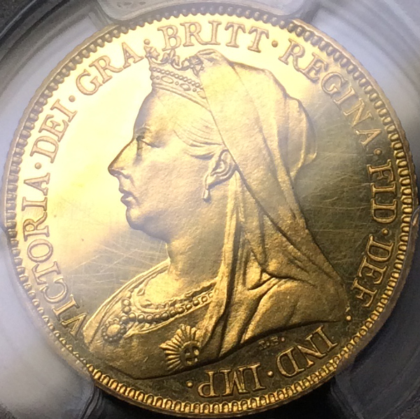 ビクトリア1893年ベールヘッドのプルーフソブリン金貨について