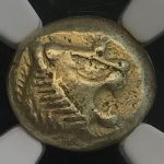 紀元前610-546年 リディア王国 吼えるライオン エレクトラム貨 エレクトロン貨 1/3スタテル スタテイル 金貨 世界最古 NGC Ch XF